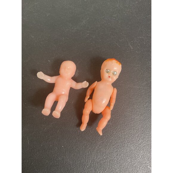 Vintage Miniature Baby Dolls Set Of 2 Made In Hong Kong - Picture 1 of 5